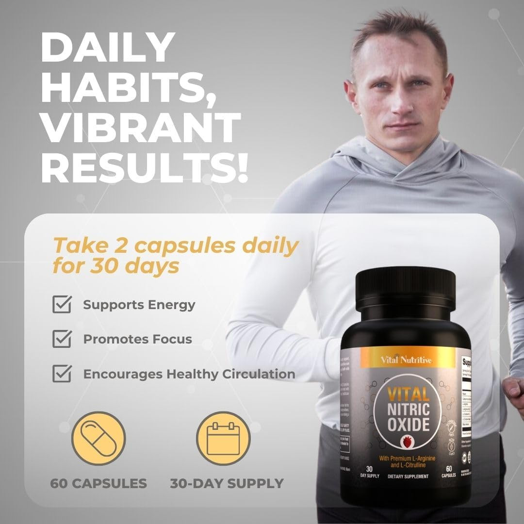 Vital Nitric Oxide Supplements for Men – Workout Booster Supplement for Men