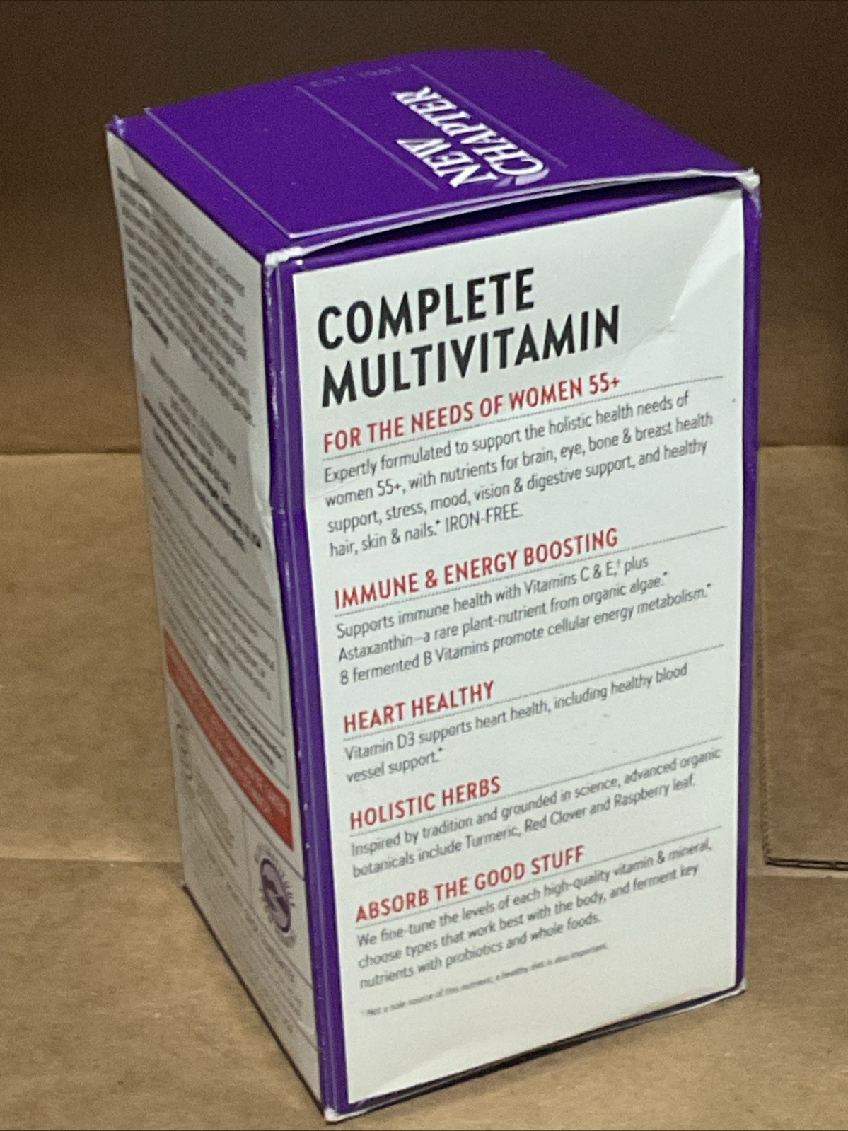 New Chapter 72 Tablets Multivitamin Supplement for Woman Aged 55+ Exp 11/26