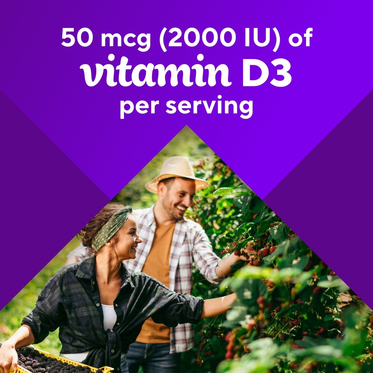 Vitafusion Vitamin D3 Gummy Vitamins – Peach, Blackberry and Strawberry – 150ct