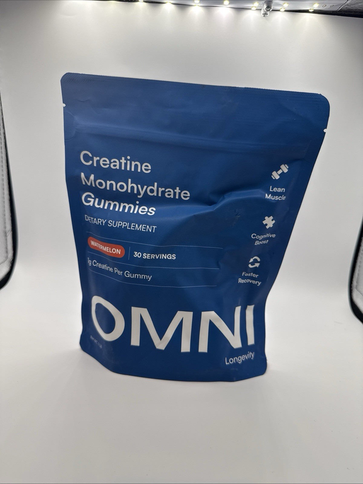 NEW Omni Creatine Monohydrate Gummies Watermelon 16oz Bag Exp. 04/06/2028