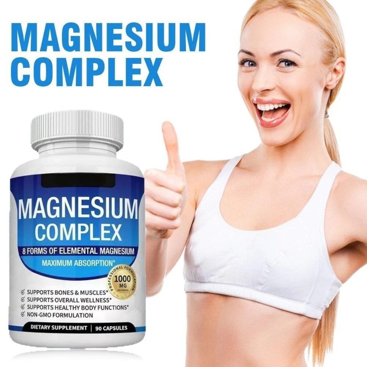 3 Toplux Nutritional Magnesium Complex 1000mg Supporting Element Magnesium-