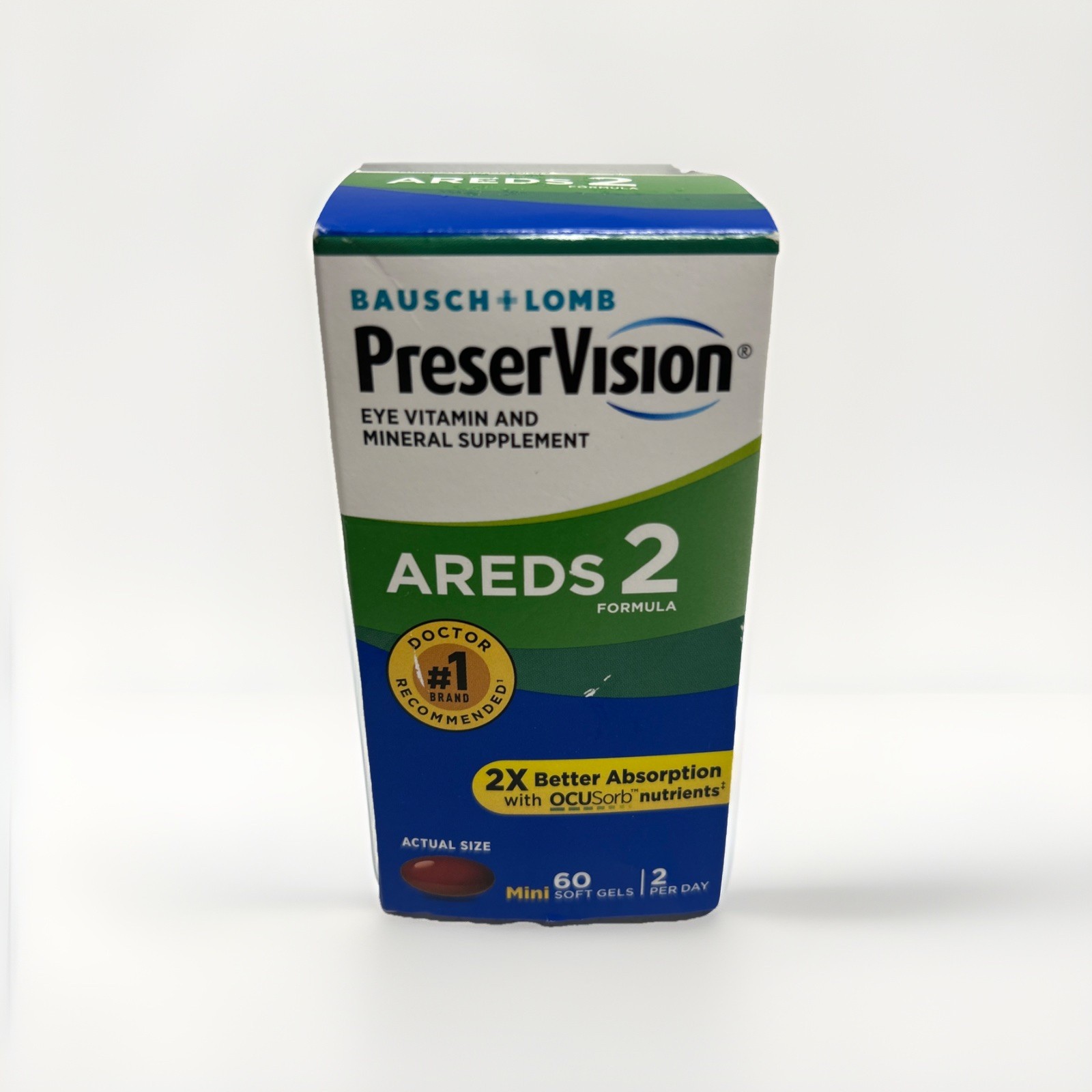PreserVision AREDS 2 Eye Vitamins, Lutein and Zeaxanthin 60 SG Exp 03/2027