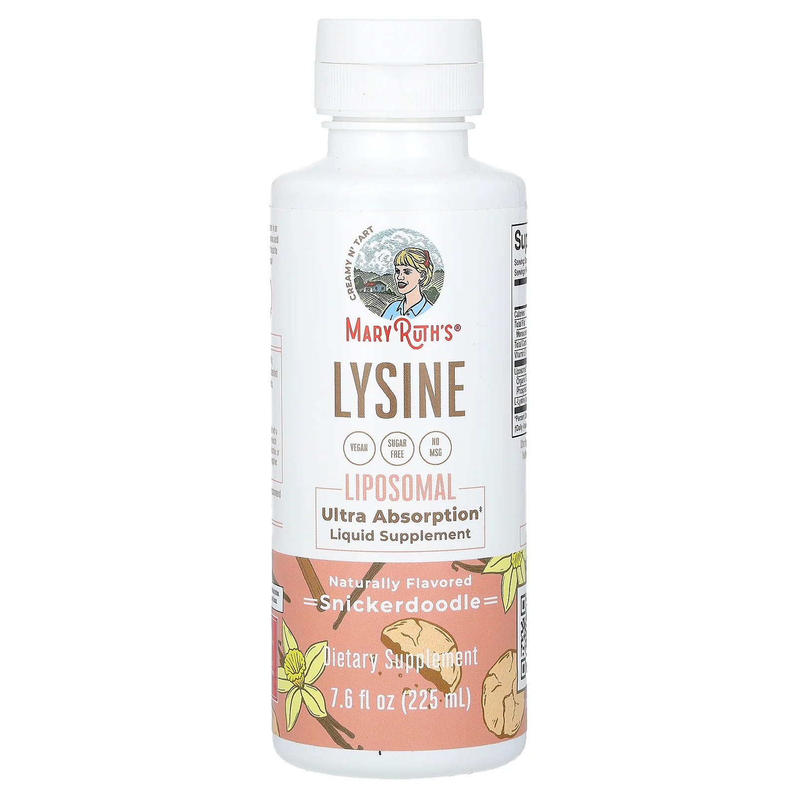 2 X MaryRuth’s, Lysine Liposomal, Snickerdoodle, 7.6 fl oz (225 ml)