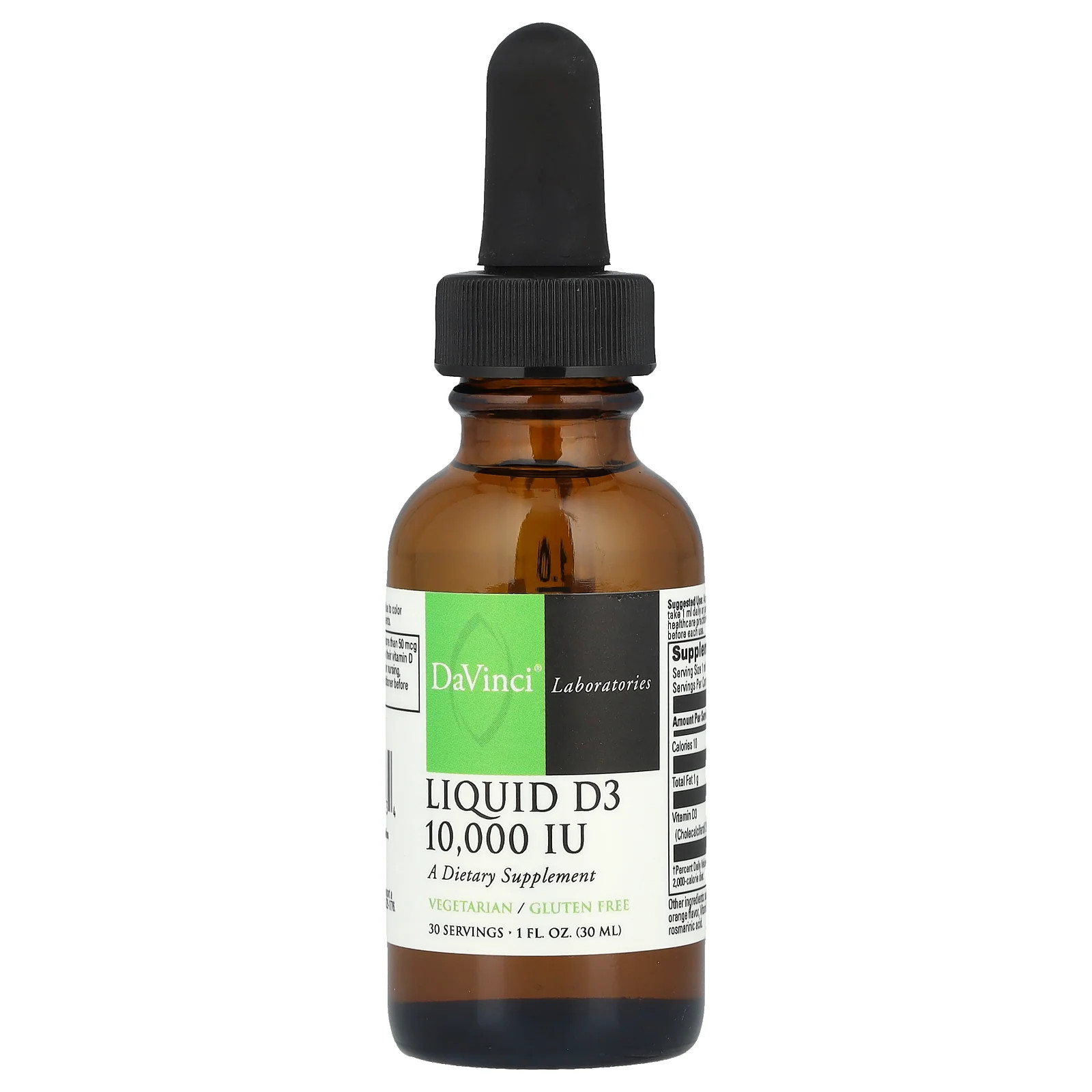 2 X DaVinci Laboratories, Liquid D3, 10,000 IU, 1 fl oz (30 ml)