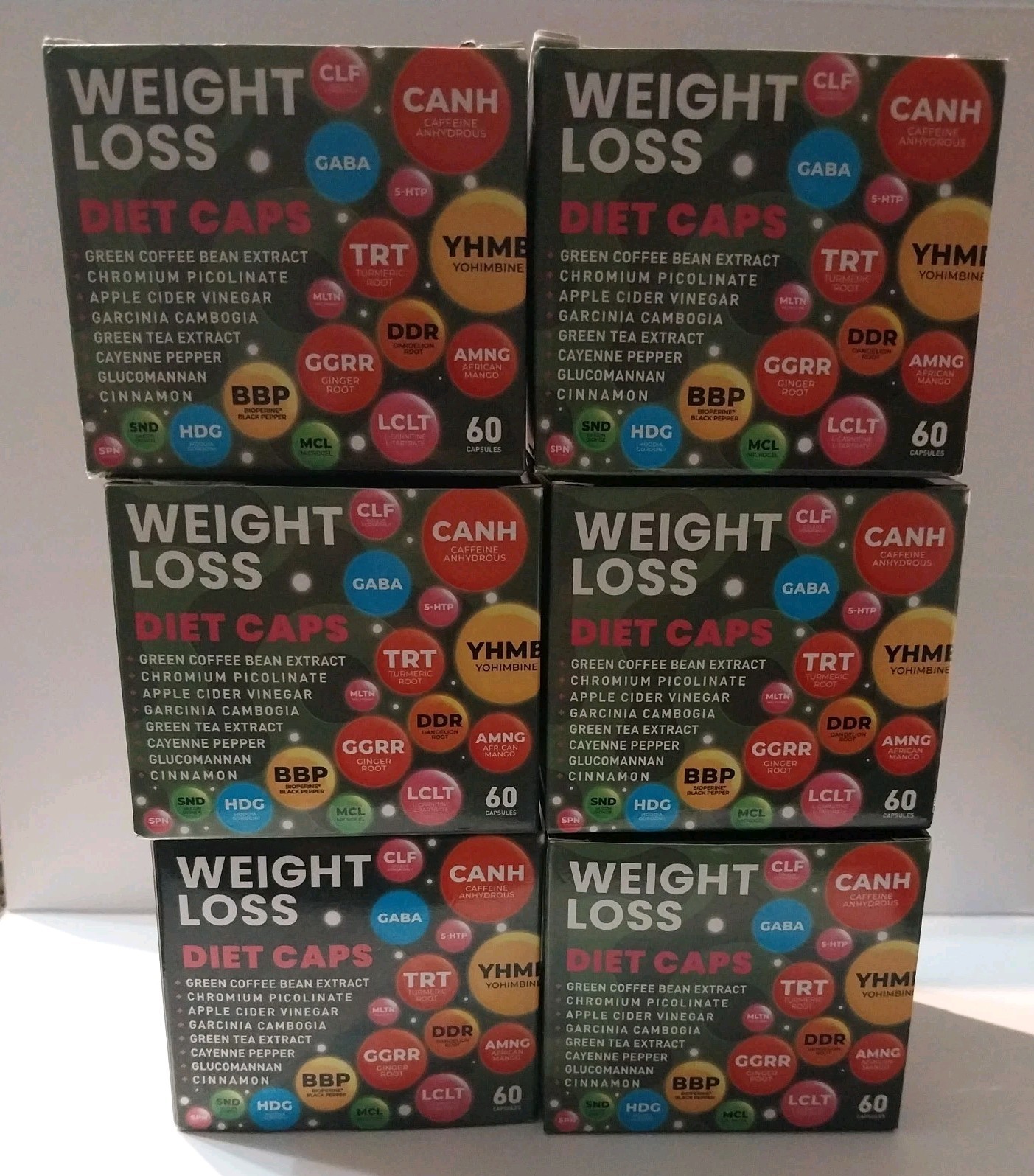 Lof of 6 Bioteque Lab Diet Caps for Weight Loss 60 count 03/2027 Total 360 caps