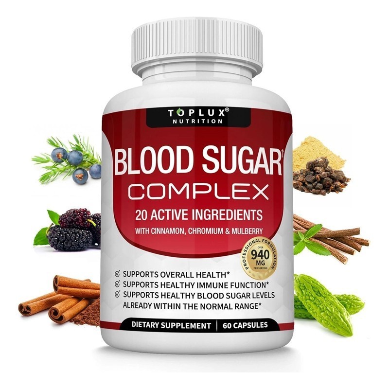 1~3x BLOOD SUGAR BLEND SUPPORT Alpha Lipoic Acid&Cinnamon 20Herbs Complex-60CAPS