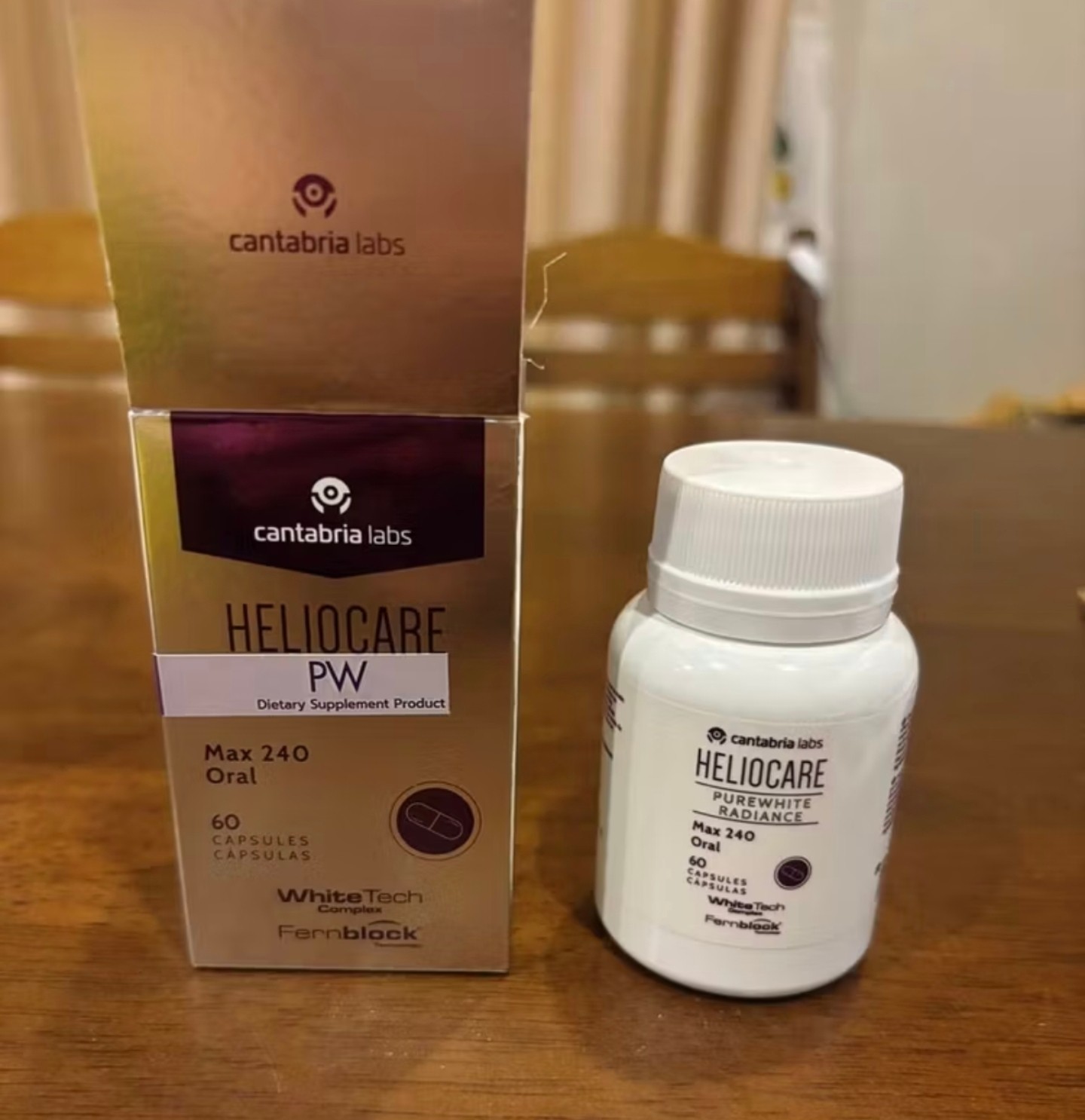 HELIOCARE PureWhite Radiance 60 Capsules Max 240 UV Protection Repair Pomegranat