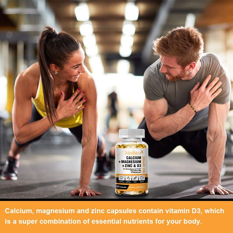 Zinc Calcium Magnesium & Vitamin D Complex Supplement Bone Muscle Immune Support