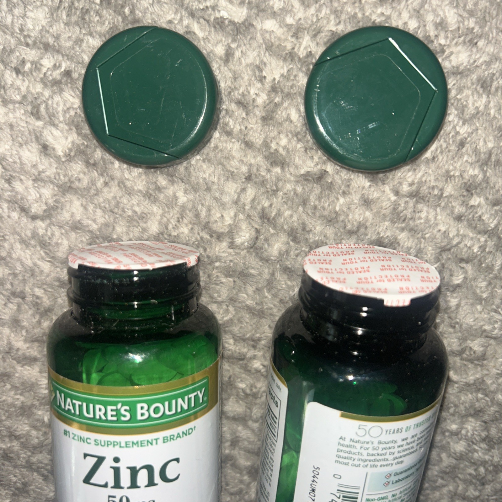 2 ~ Zinc Supports Immune System Function Dietary Supplement 50 mg Caplets 100 Ct