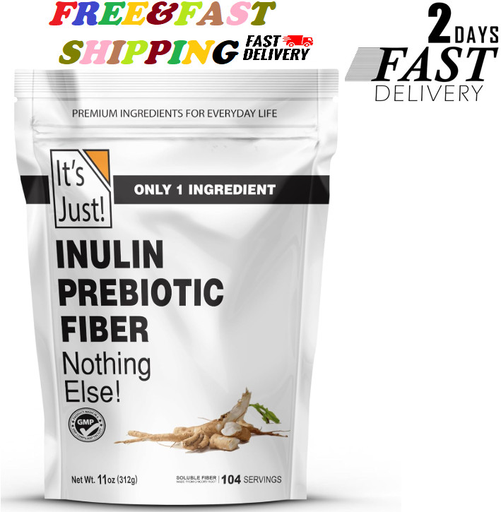 – Inulin Prebiotic Fiber, Water Soluble, Chicory Root Powder, Promotes Gut Healt