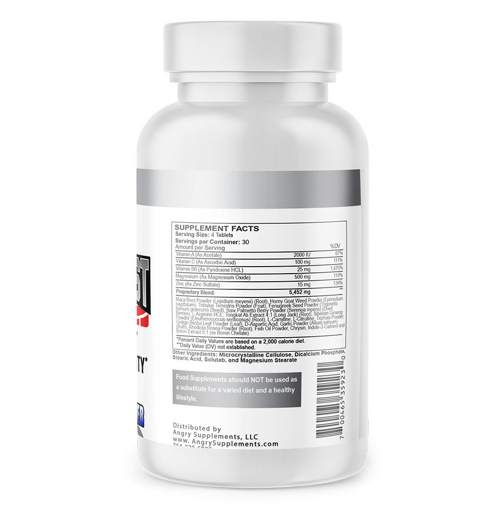 Monster Test Testosterone Booster Testosterona Supplement for Men AM and PM 2 Pk