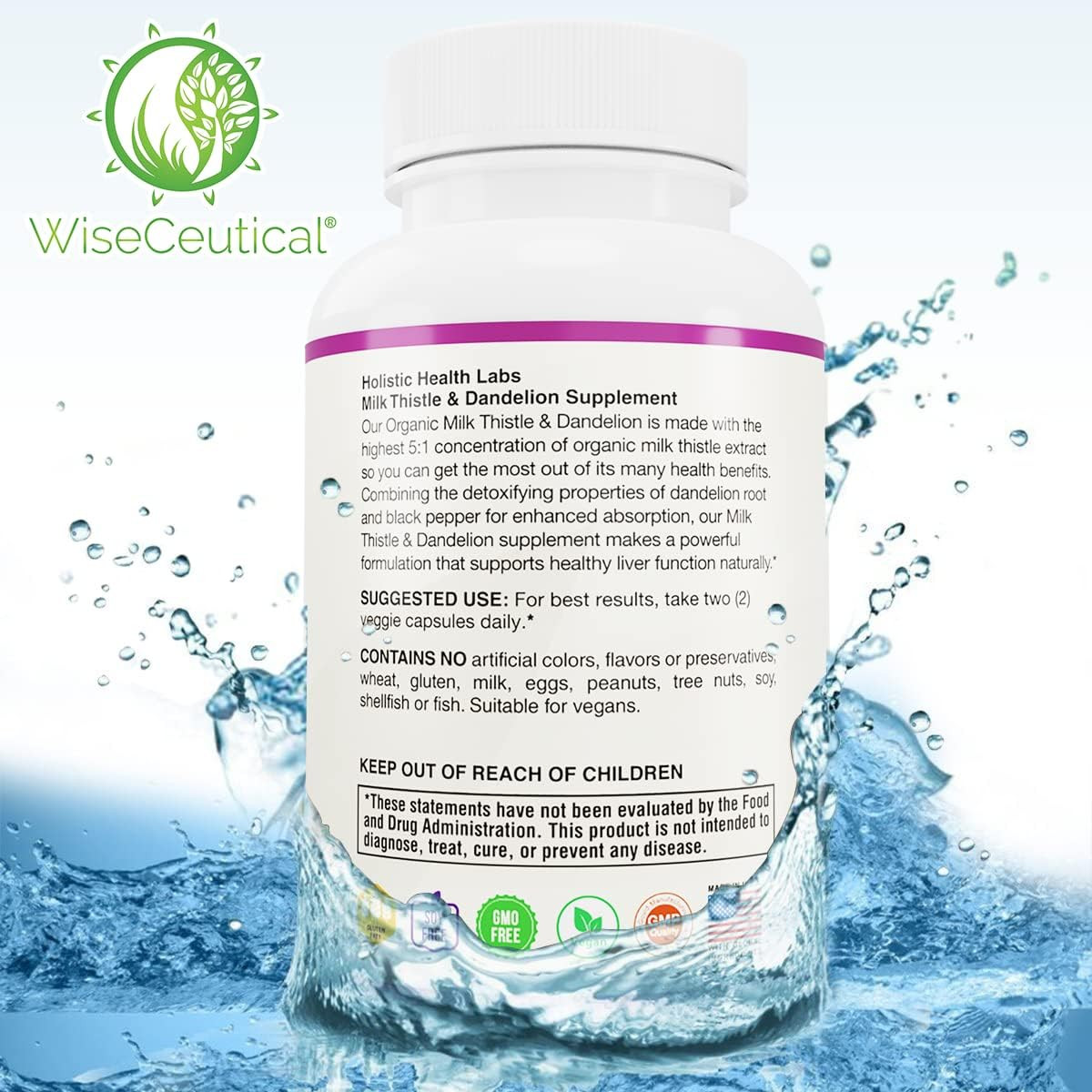 Max Absorption USDA Organic Milk Thistle Potent 5:1 Concentrated Extract (2000Mg