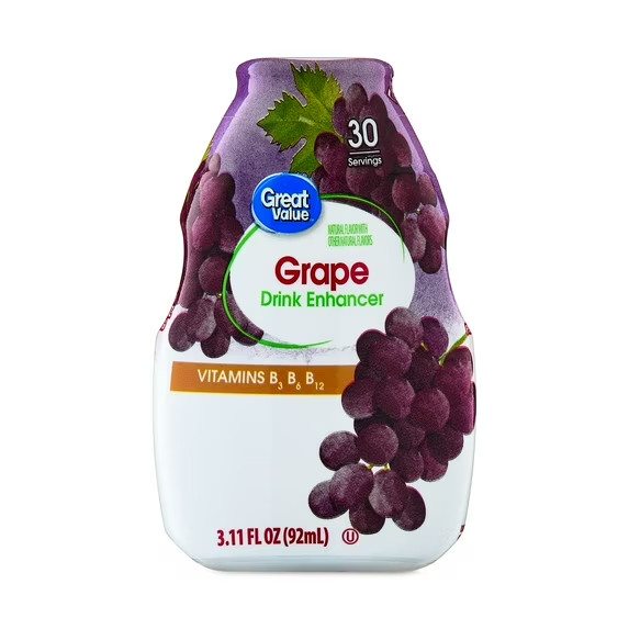 Great Value Grape Drink Enhancer, 3.11 fl oz (Pack of 2)-free shipping