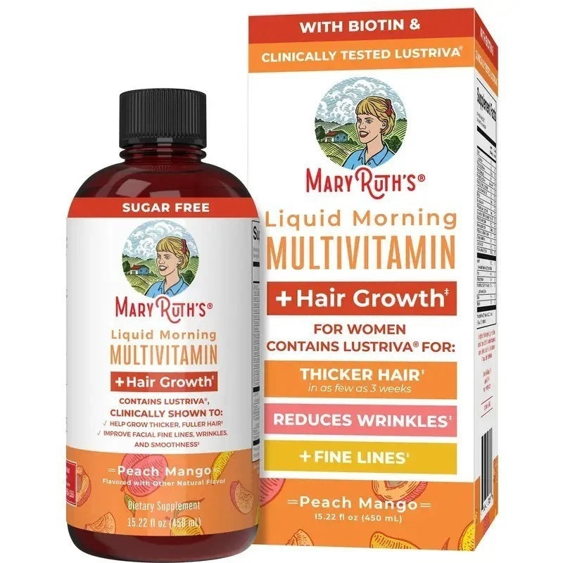Mary Morning Ruth’s Liquid Multivitamin + Growth Scalp Peach Mango 15.22OZ US