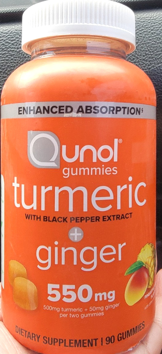 Turmeric and Ginger with Black Pepper Gummies, Turmeric Curcumin Supplement, …