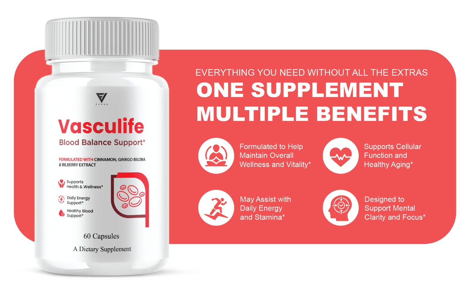 Vasculife Blood Balance, Vasculife Advanced Blood Health (60 Capsules)