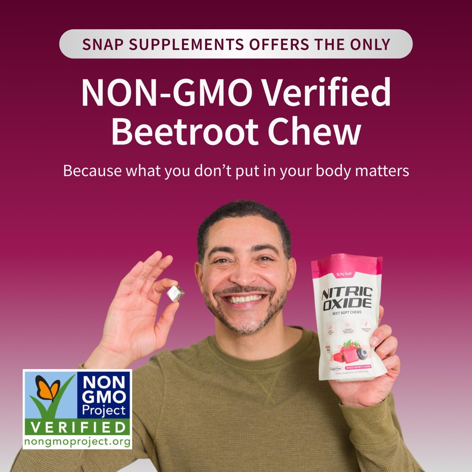 Beet Root Nitric Oxide Supplements for Energy & Heart Health – 60 Soft Chews