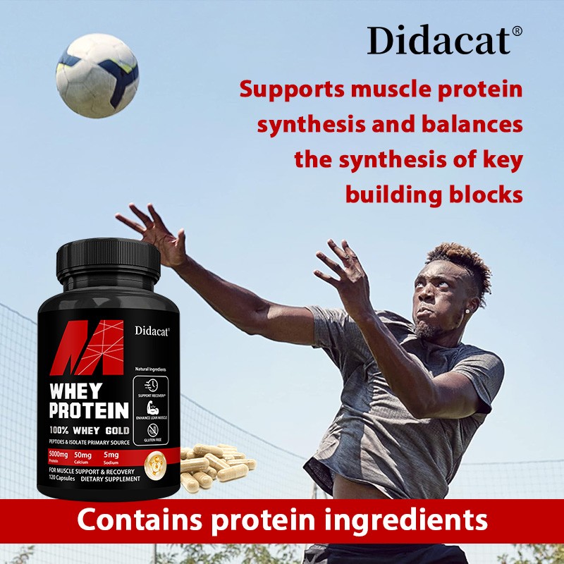 Whey Protein 5000mg W Calcium Sodium 55mg Support Recovery,Enhance Muscle-120cap