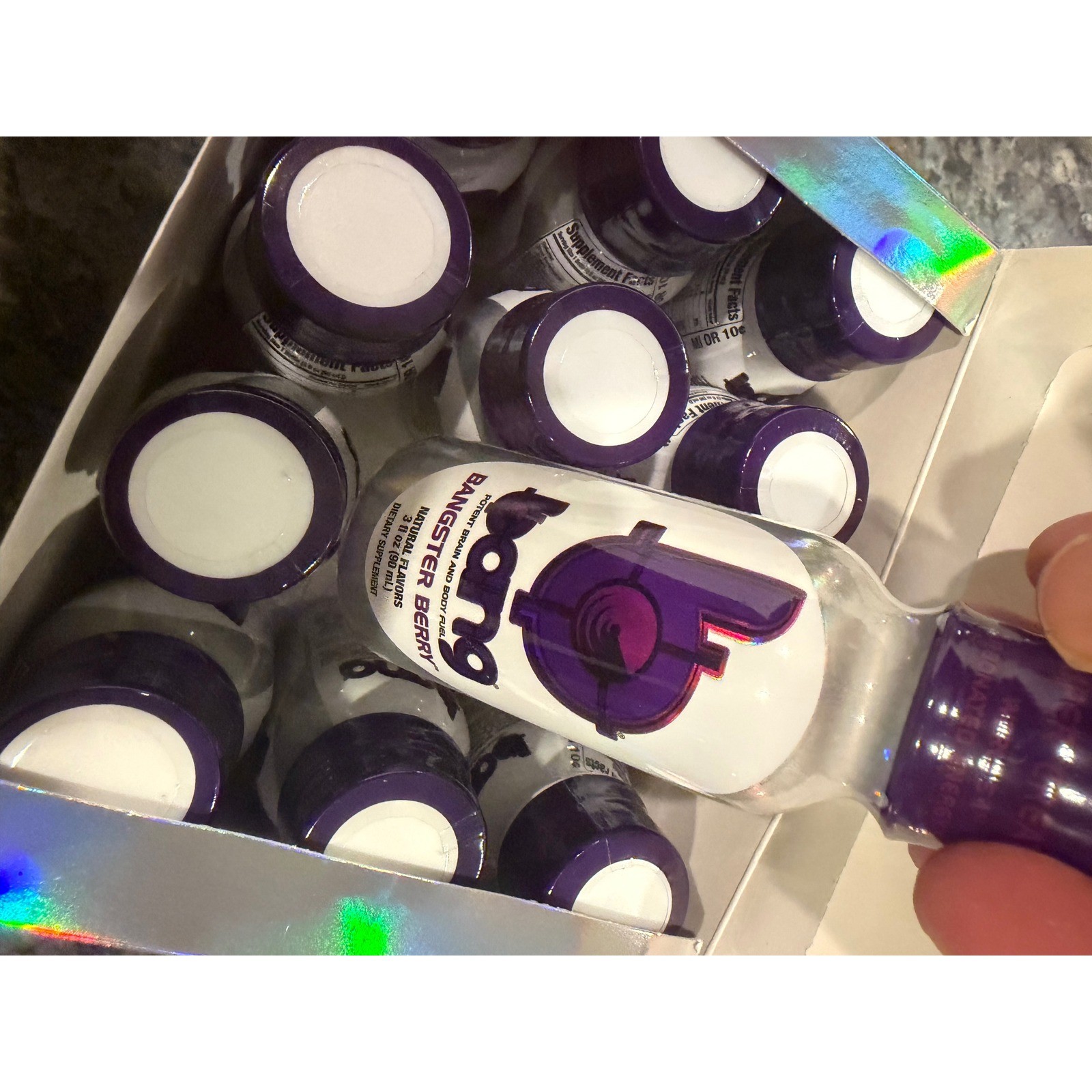 RARE DISCONTINUED Bang Energy Shot Bangster Berry 12 Pack NEW VPX Super Creatine