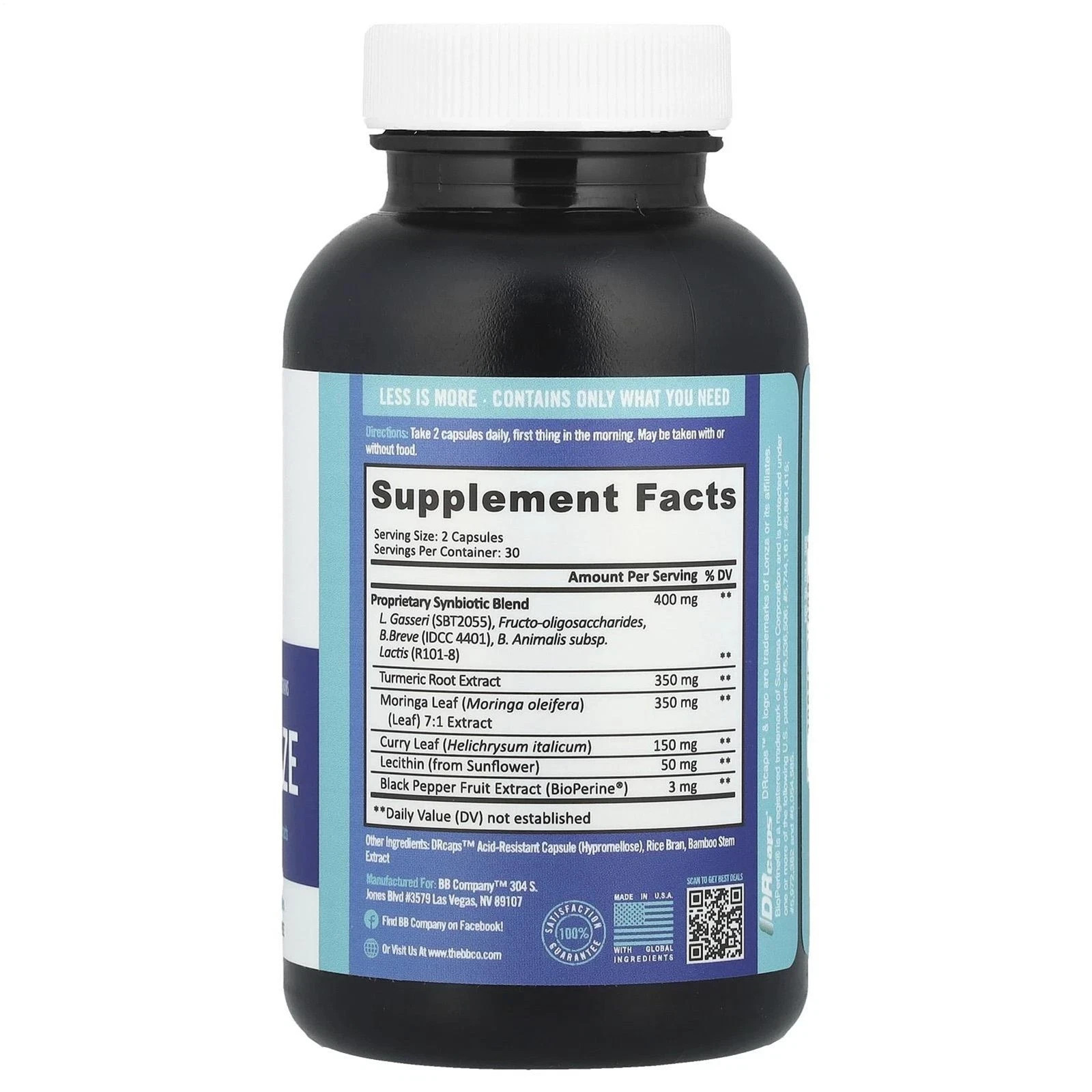 Better Body Co Provitalize Natural Probiotic – 60 Caps. EXP : 6/27 FREE SHIP