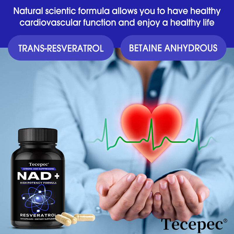 120 Ct Supplement with Nicotinamide Riboside Plus Resveratrol for Anti Aging