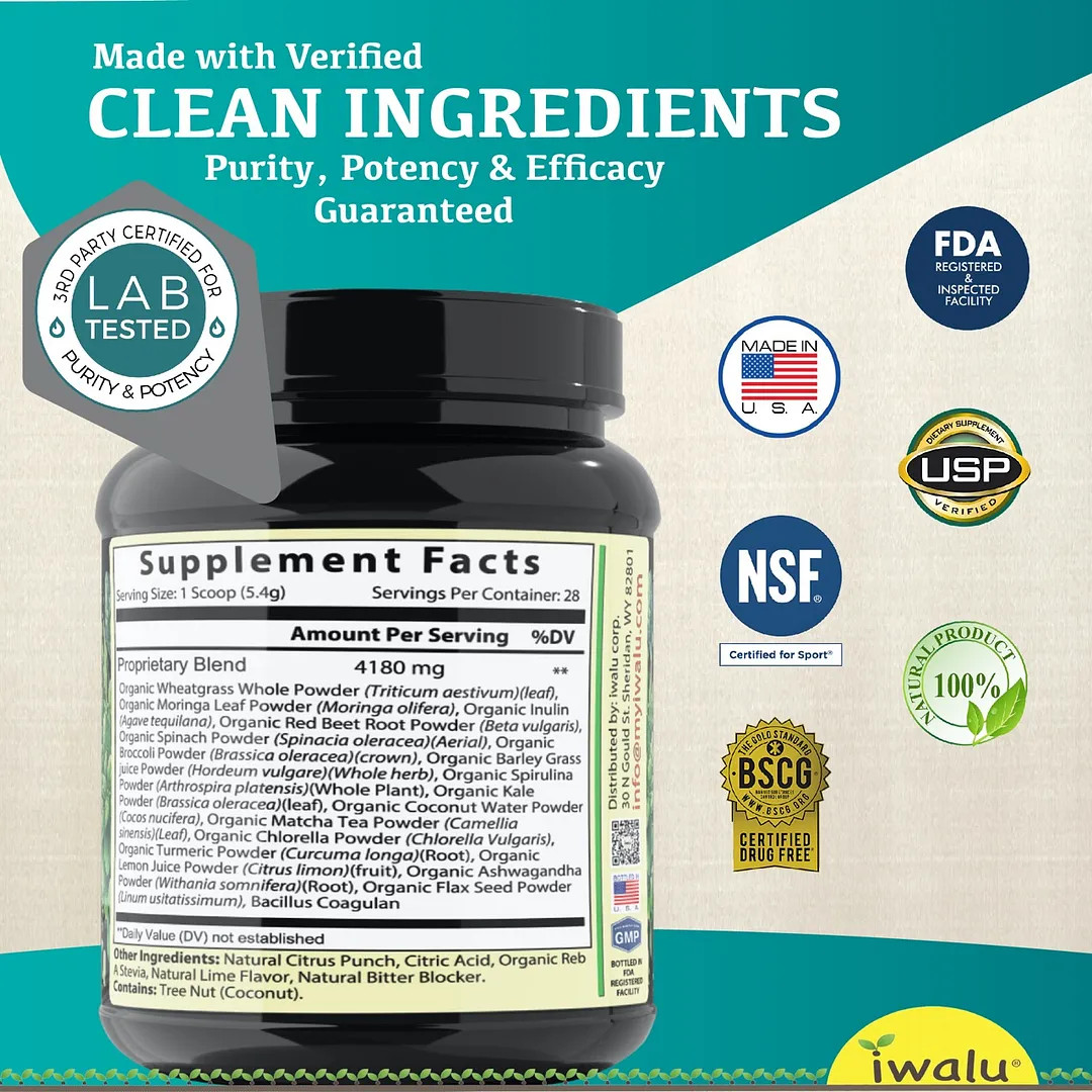 Top Greens Powder | Best Supplement Capsule Pill Men Women FREE SHIP