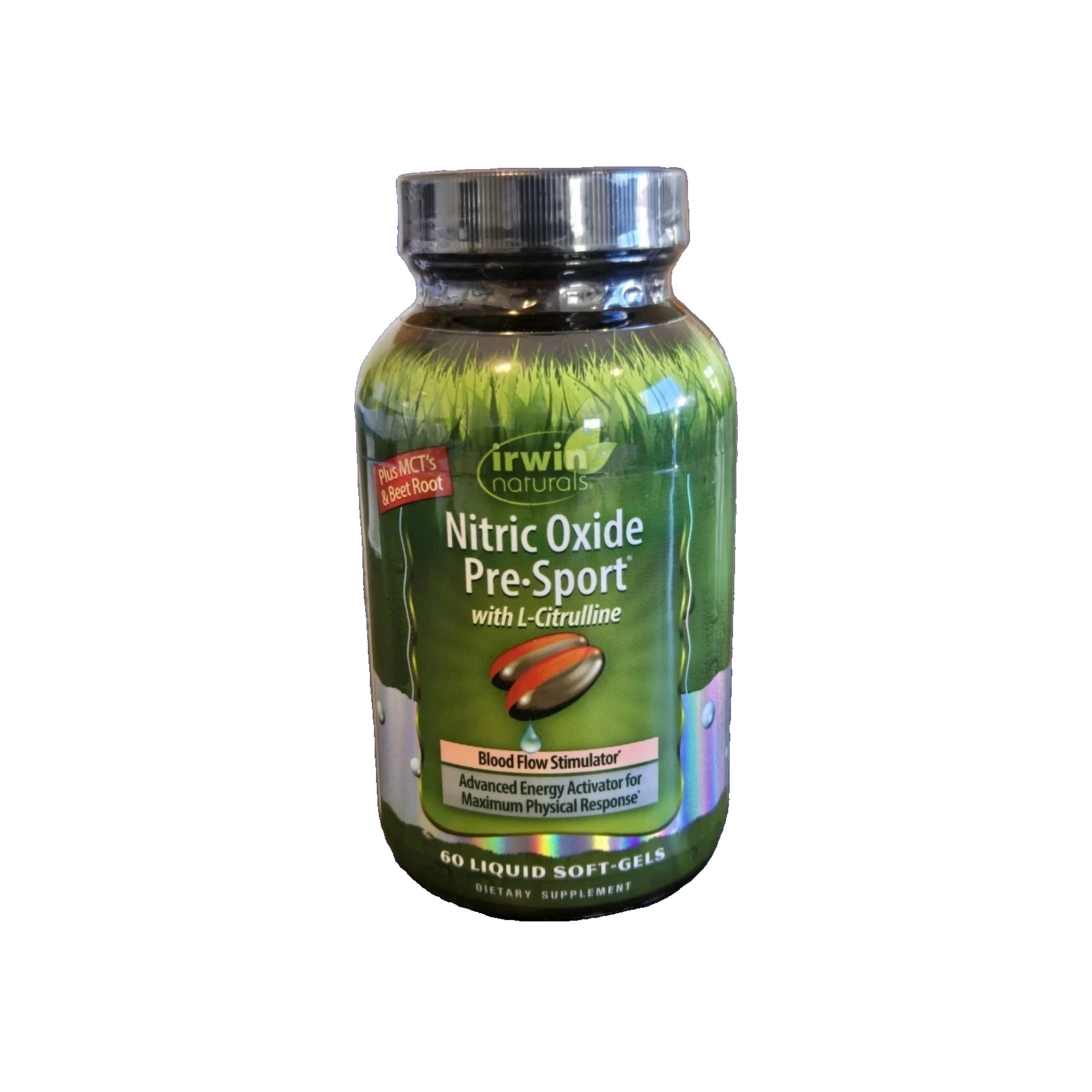 Irwin Naturals Nitric Oxide Pre-Sport w/ L-Citrulline 60 Softgels EXP 9/2026