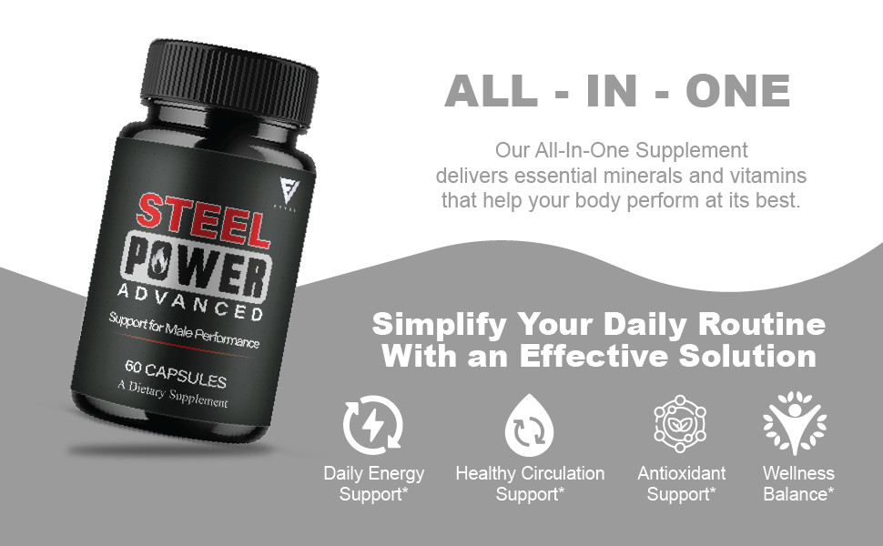(5 Pack) Steel Power Advanced Performance Supplement, Steel Power (300 Capsules)