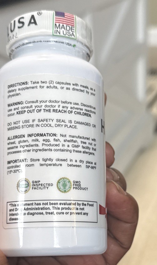 Hallusa Natural Hallosmine Xtra 850mg Diosmin Hesperidin Horse Chesnut, 60 Count