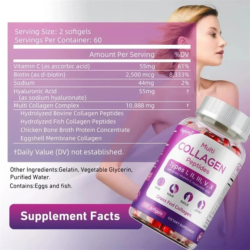 Collagen 120pcs – Joint Flexibility, Promotes Healthy Hair and Strong Nails