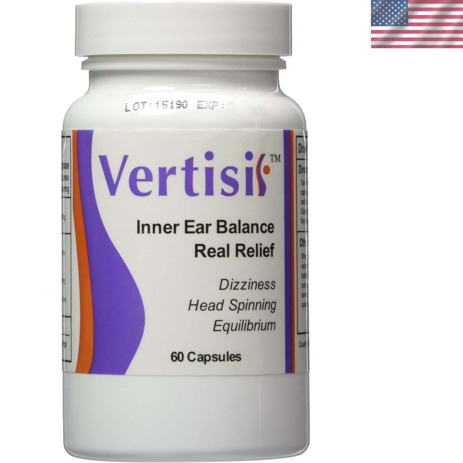 Quick Relief from Dizziness – 60 All-Natural Vertigo Capsules in Compact Bottle