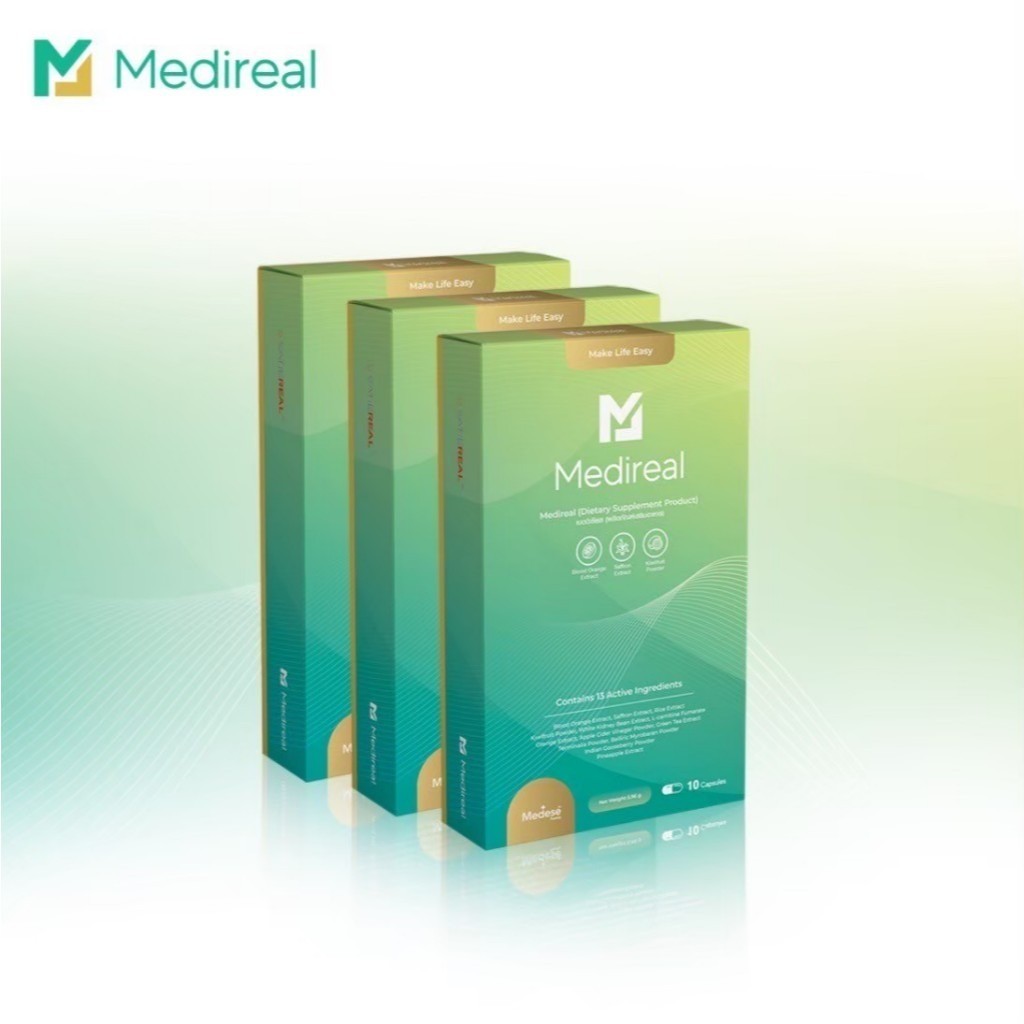 3x Medireal Dietary Supplement Product Vitamin (10 capsules/box)