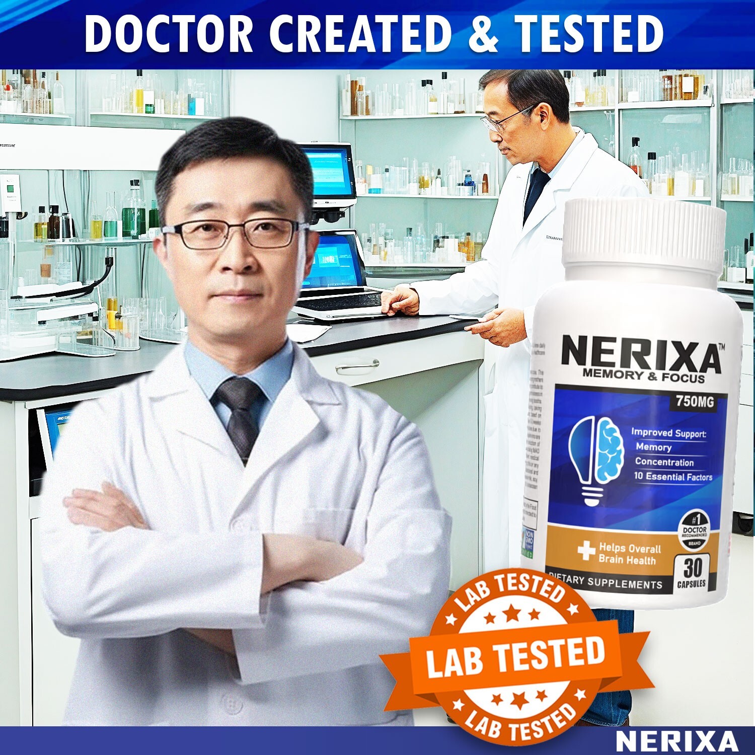 NERIXA Memory Brain Support – Memory, Mental clarity, concentration, focus