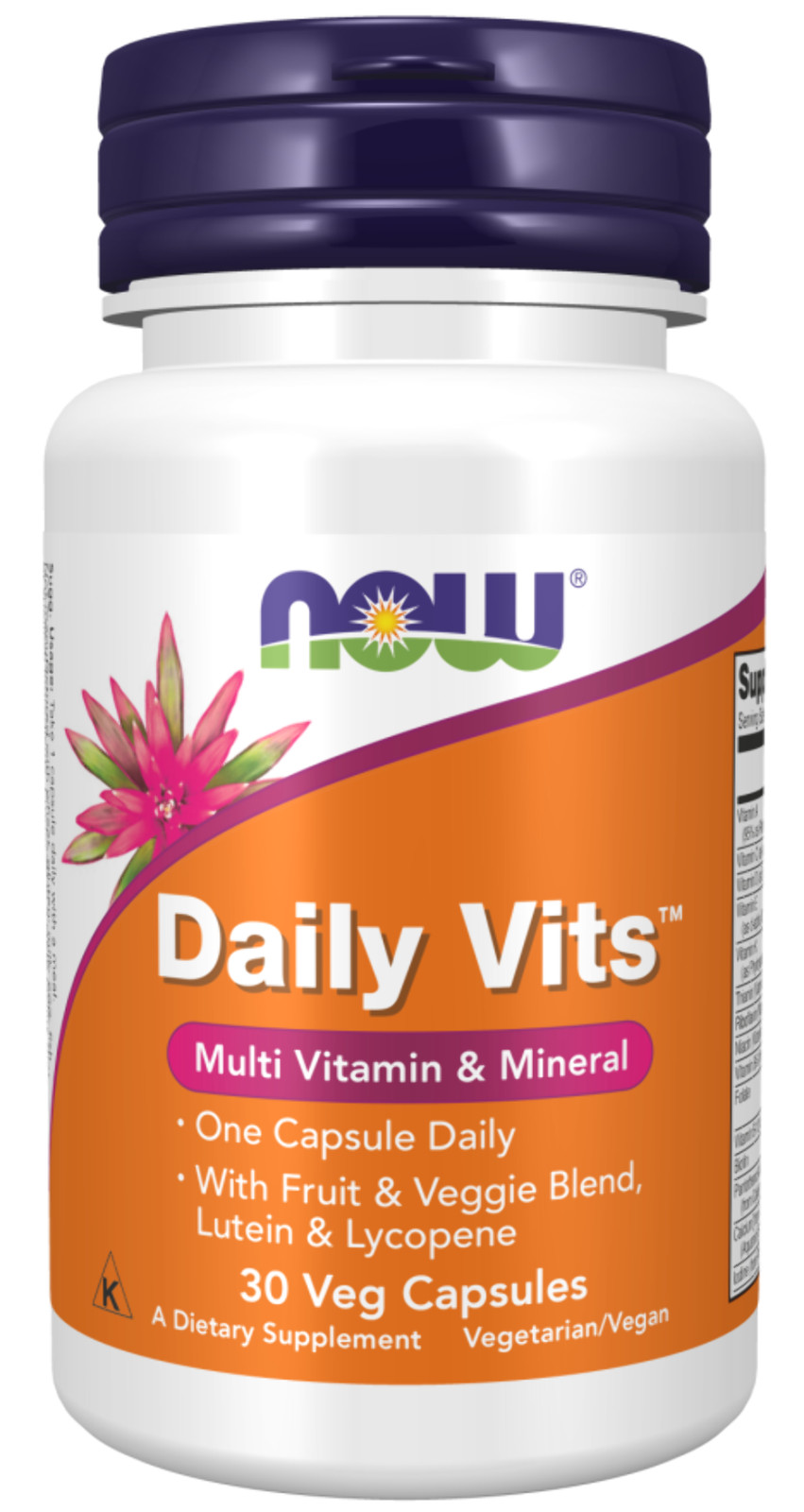 NOW Foods, Daily Vits™with Fruit & Veggie Blend, 30 Veg Caps