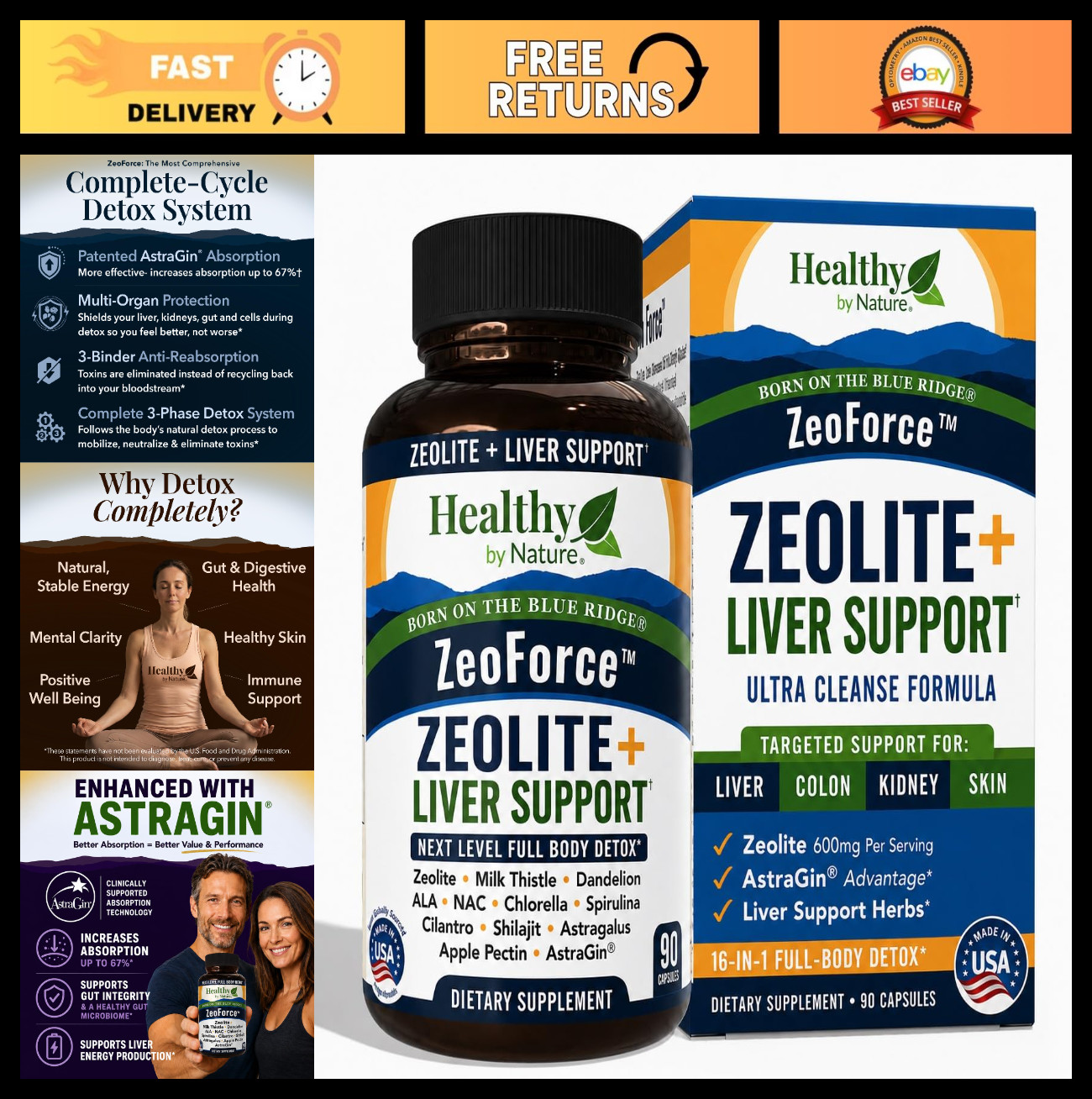 Ultra Cleanse Detox Supplement | Heavy Metal & Microplastic Binder | Energy & Gu