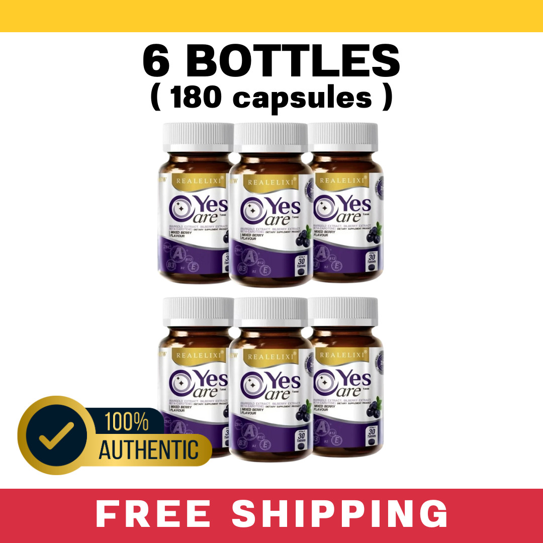 6x Real Elixir Yes Care Eye Care Nourish Dietary Supplement Mariglod Lutein