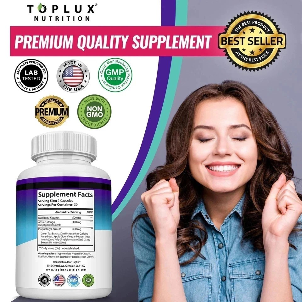 HOT-Toplux Keto Burn Pills Ketosis Weight Loss – 1200 Mg Ultra Advanced Natural