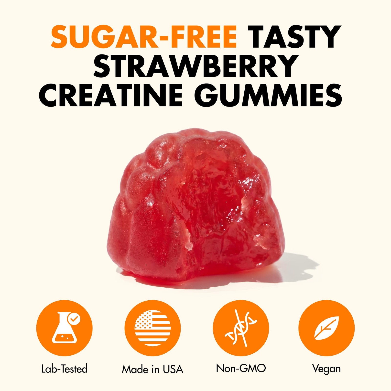 Secret Element Creatine Monohydrate Gummies 5000 Mg Per Serving Sugar Vegan