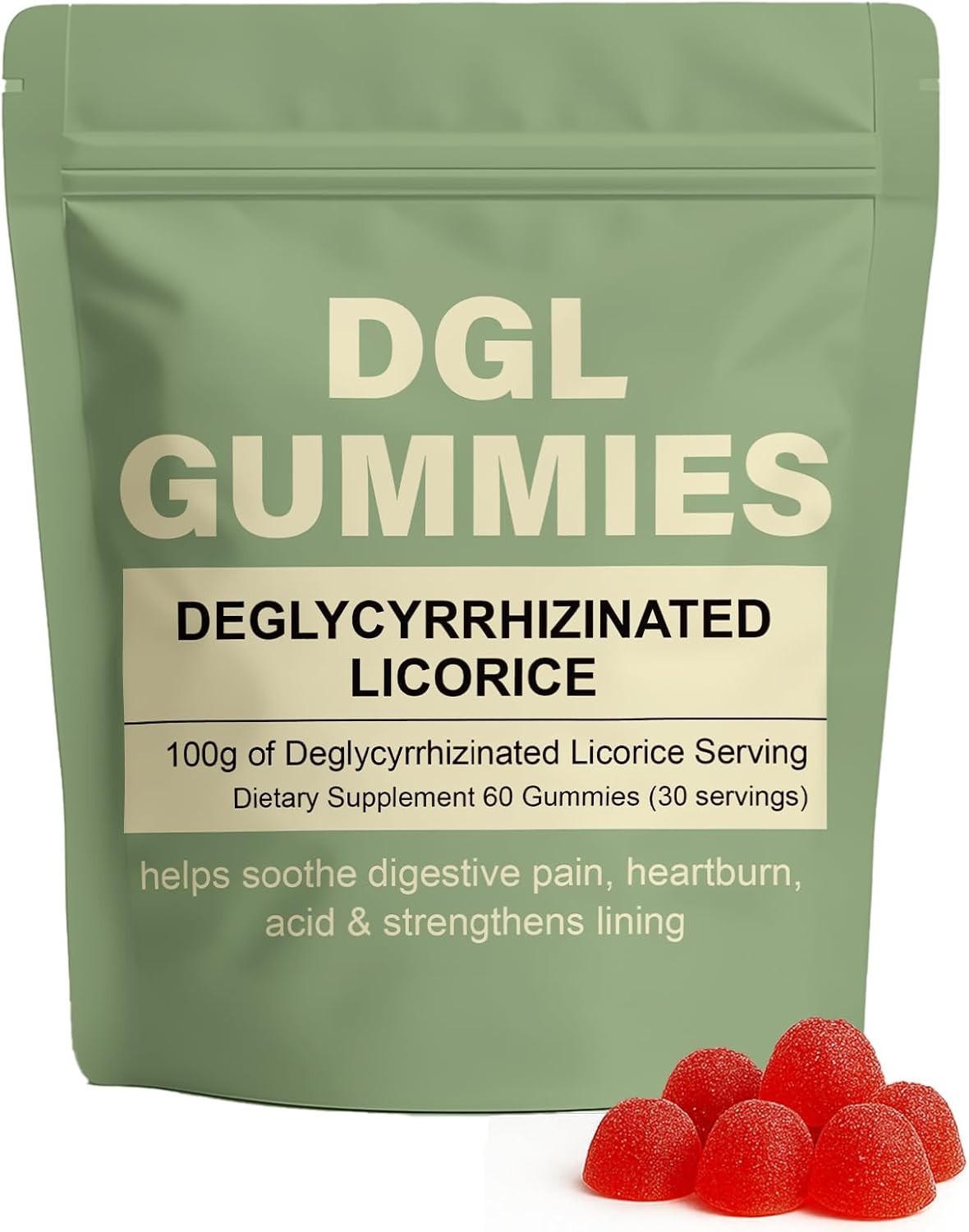 DGL Gummies, 400 Mg DGL Extract Supplement, with Licorice Root Extract, Supports