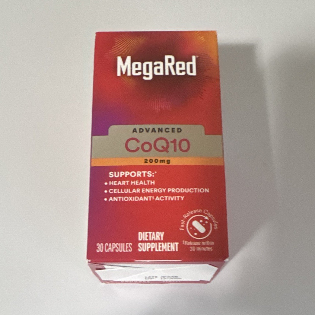 MegaRed Advanced CoQ10 200mg Heart Health Energy Antioxidant 30 Capsules