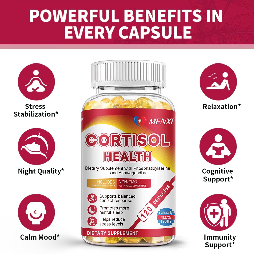 Cortisol Balance Support Magnesium Ashwagandha – Relieve Stress Balanced Adrenal