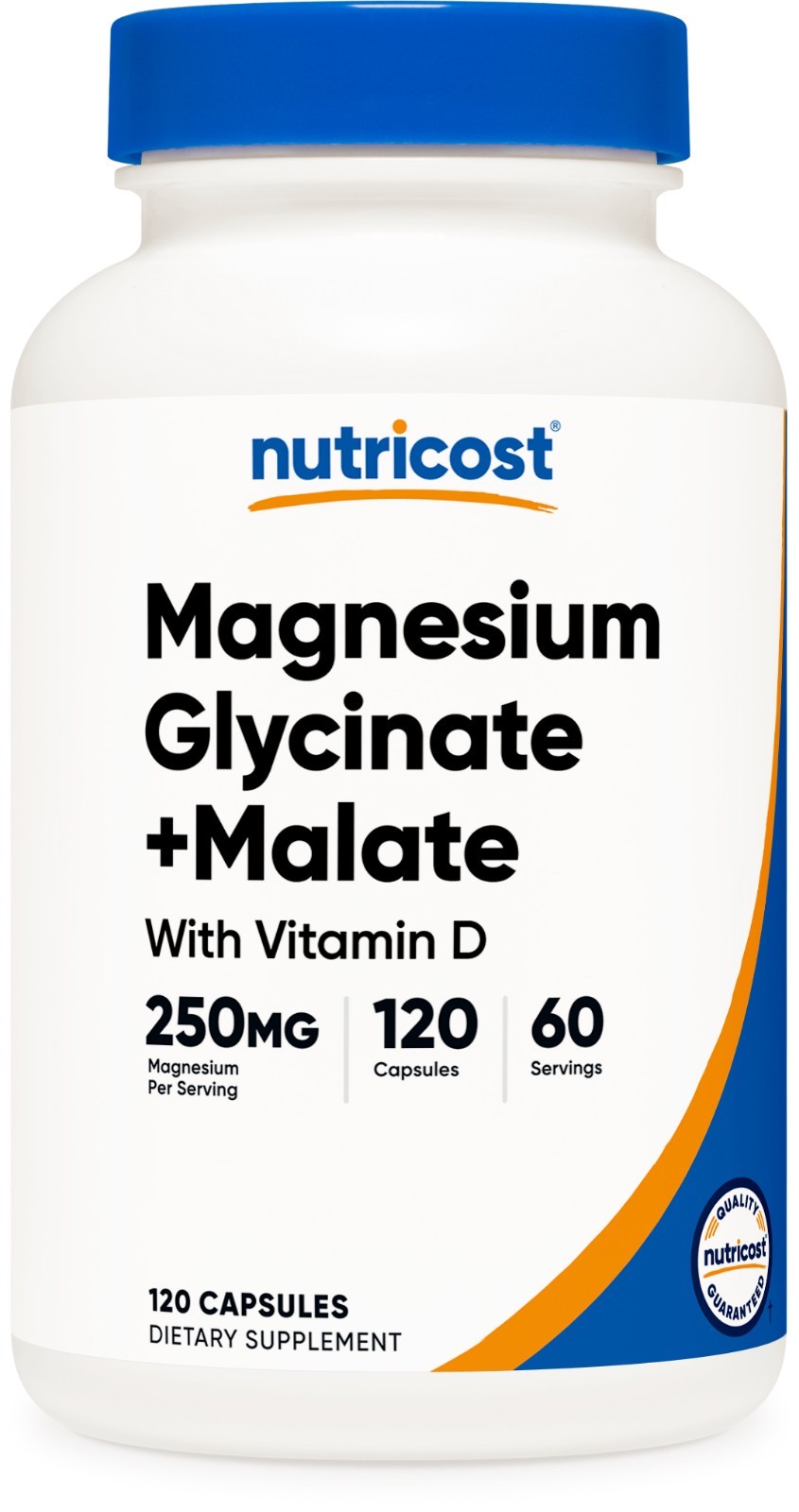 Nutricost Magnesium Glycinate + Malate (250mg) 120 Capsules – High Absorption