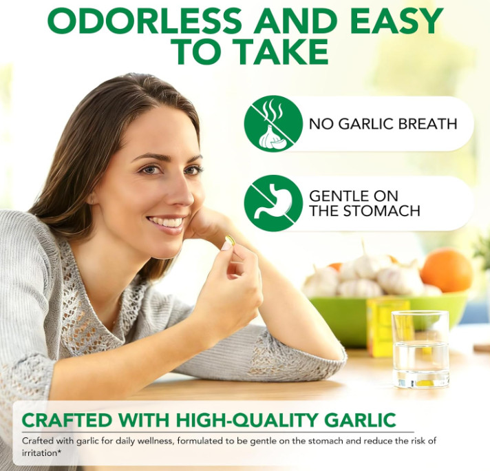 Odorless Garlic 7500Mg per Servings, 300 Softgels | 2 Years Aged Garlic Extra…