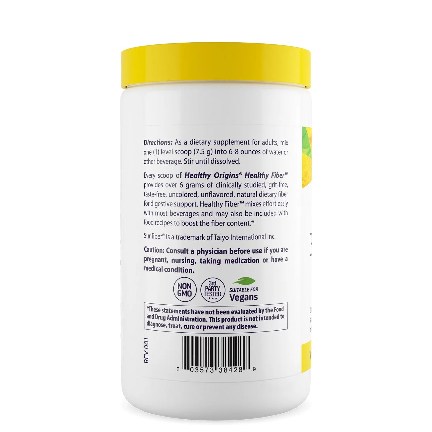 Healthy Origins Fiber (All Natural, Non-GMO, 7.9 Ounce (Pack of 1)
