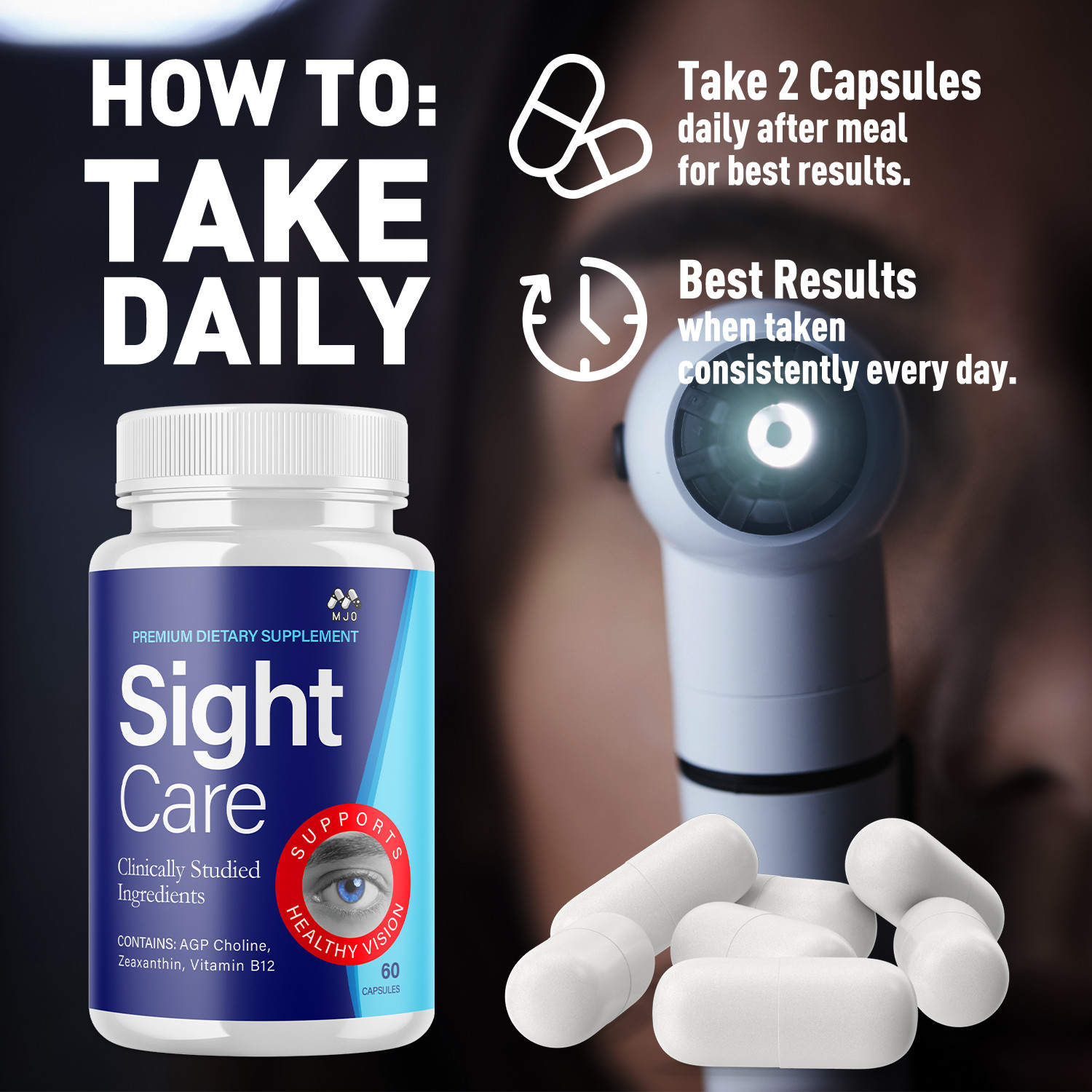 (5 Pack) Sight Care Pills Advanced Eye Vision Support Formula SightCare 300 Caps