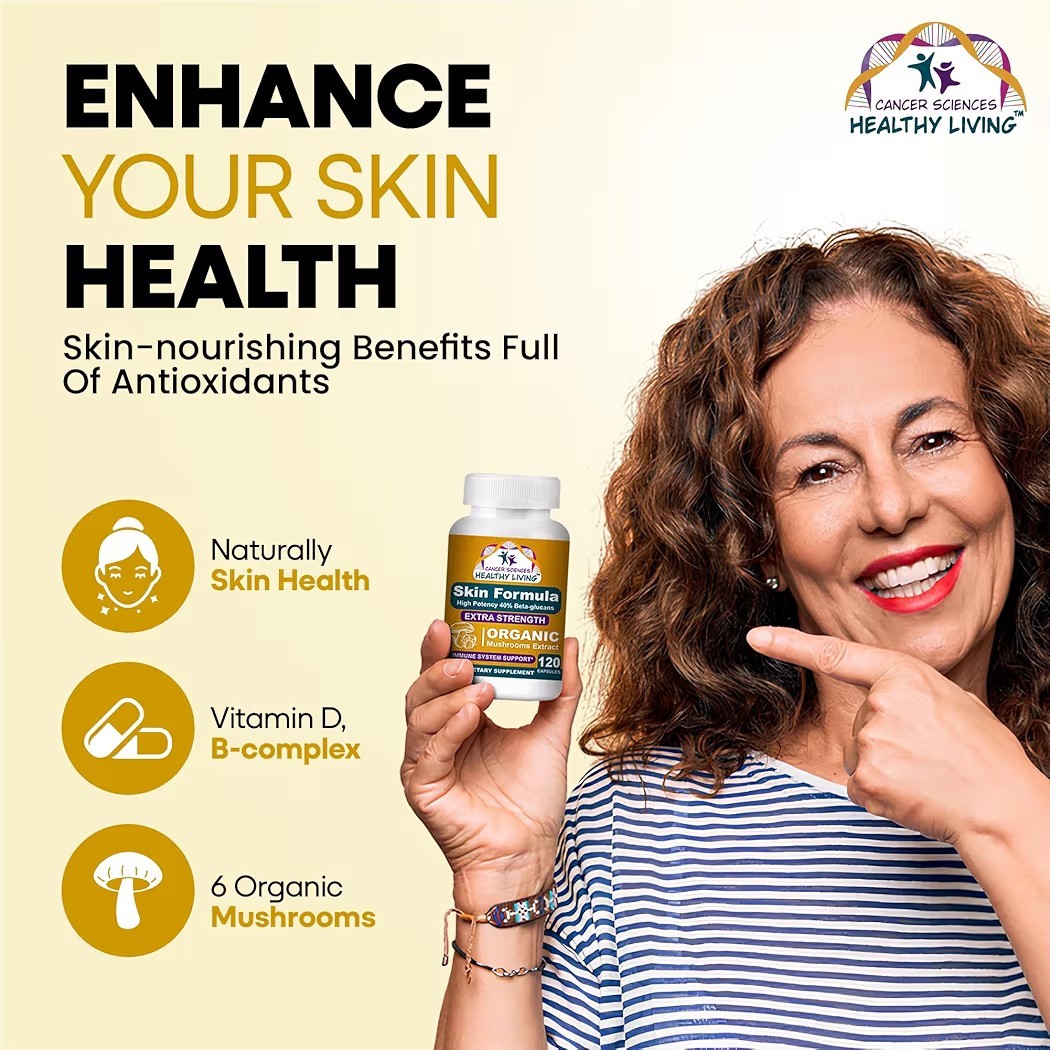 Sciences Healthy Living Skin Formula Organic Mushroom 120 Caps