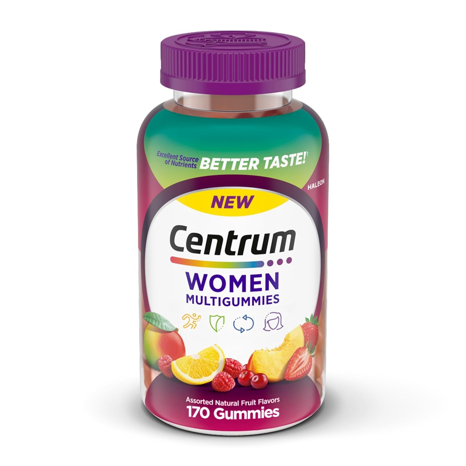 Centrum Women’s Multivitamin Gummies, Natural Fruit Flavor, Assorted Fruit