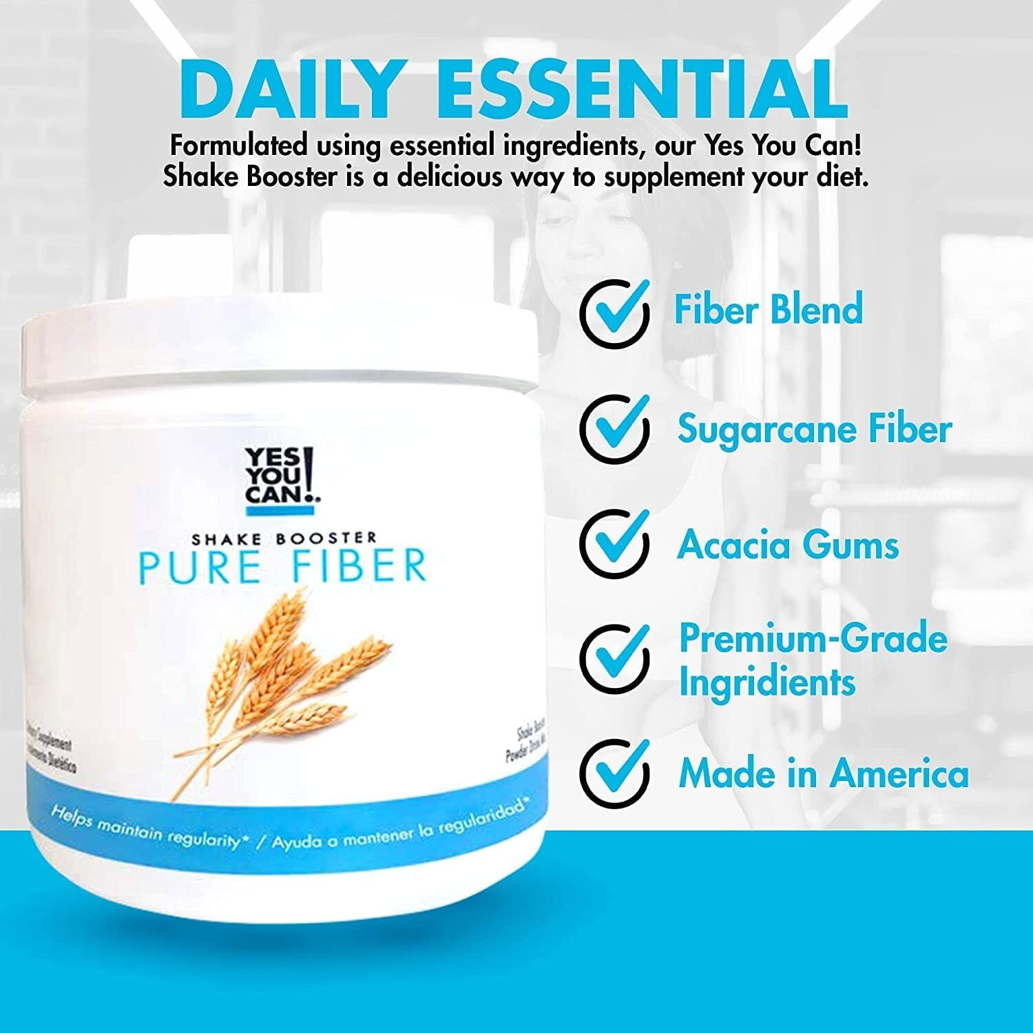 Yes You Can! Shake Booster Pure Fiber, Add to Complete Meal Replacement Shake…