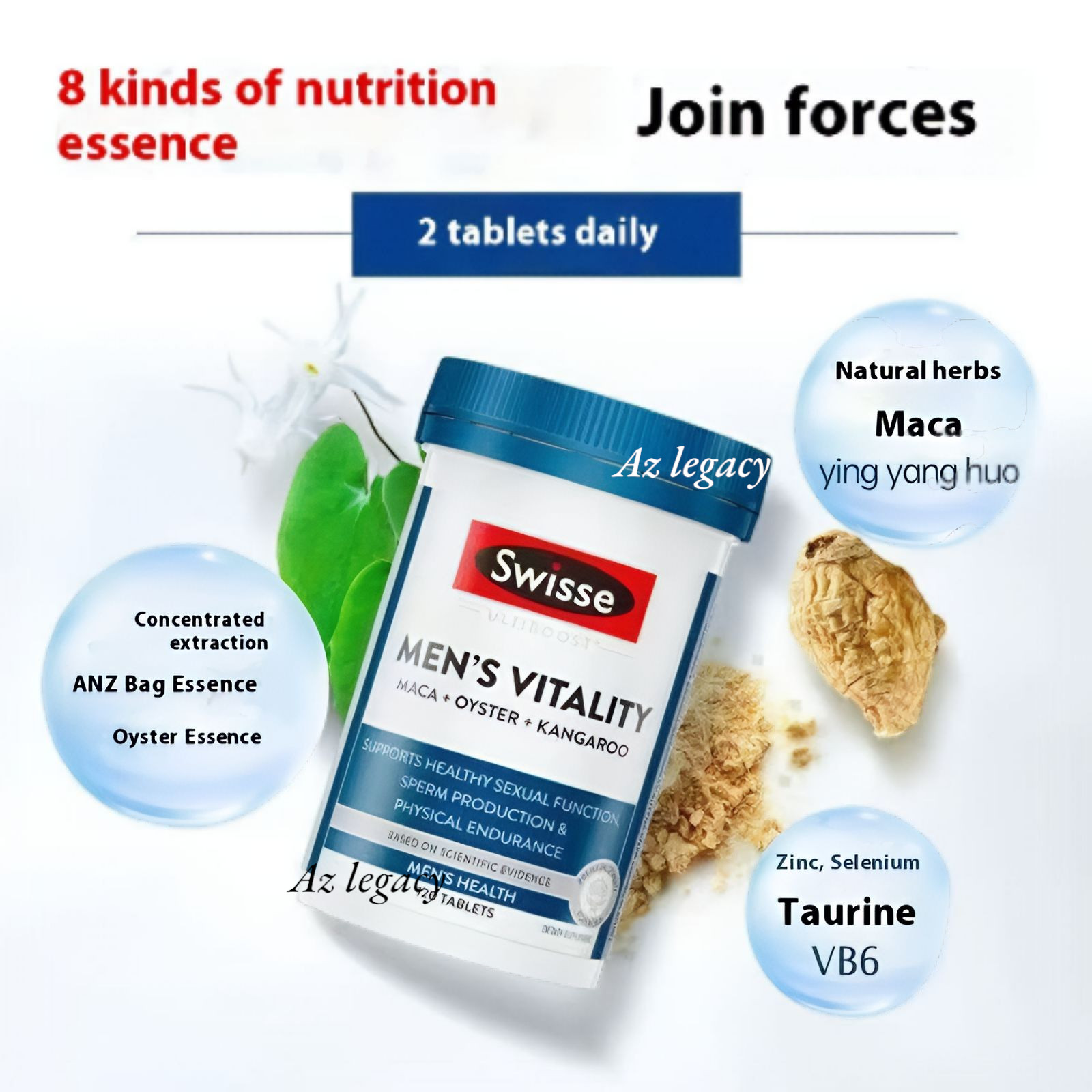 BUY 2 FREE 1 Swisse Ultiboost Men’s Vitality Maca + Oyster + Kangaroo 120Tablets