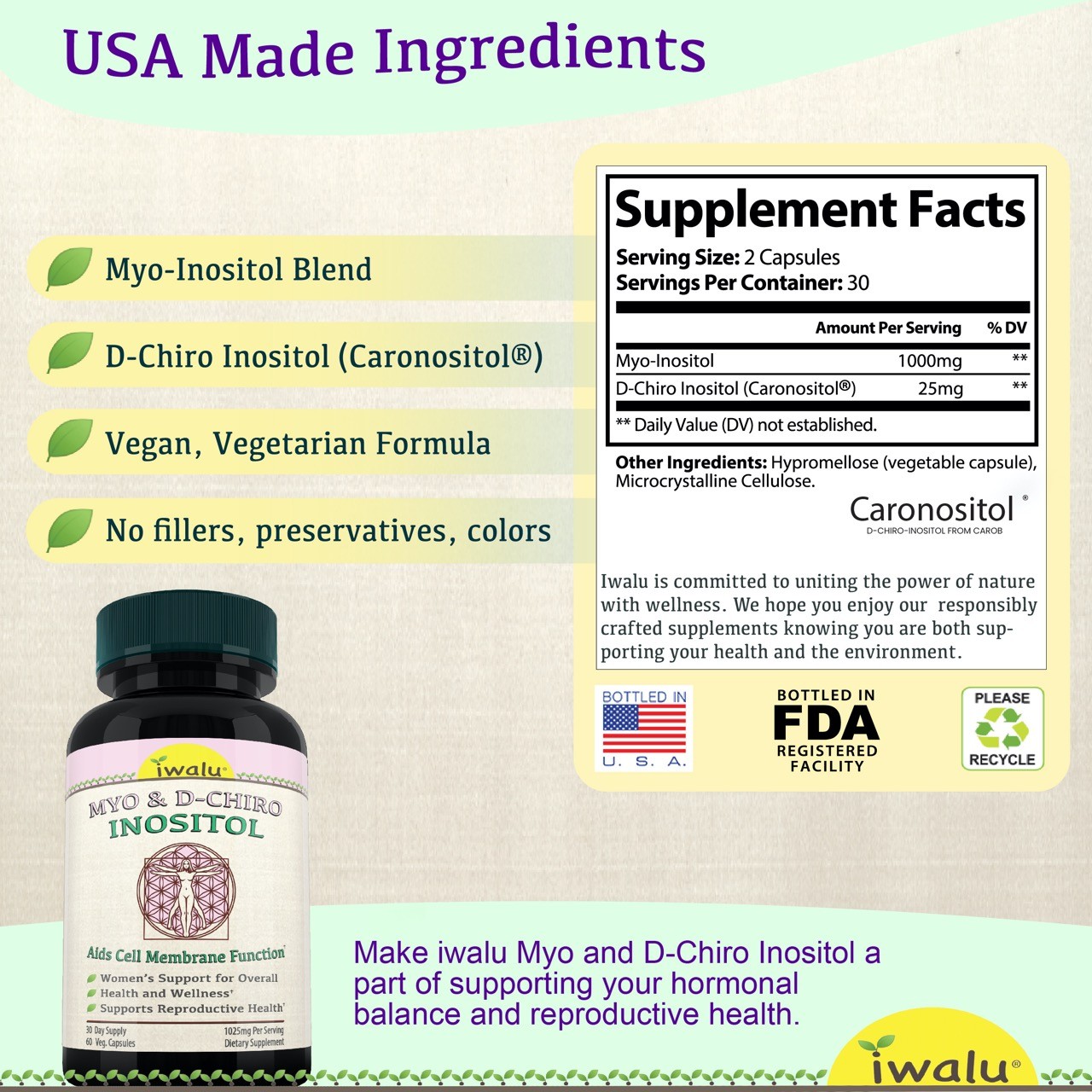 Best Inositol For Men, IWALU | *FREE SHIPPING* Same Day